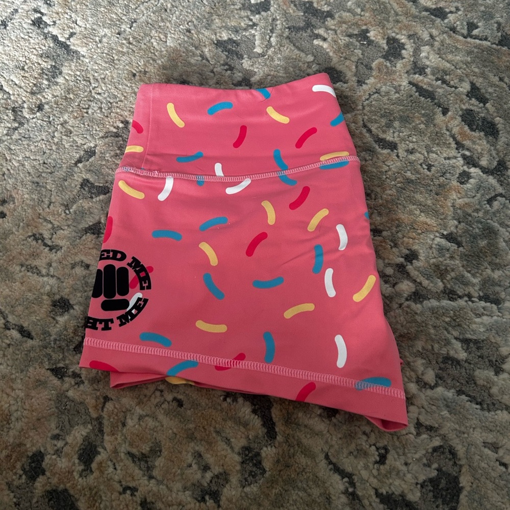 Pink Athletic Skirt with Colorful Sprinkles